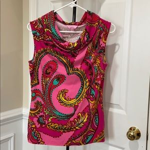 Lilly Pulitzer Size M knit top w Cowl neck